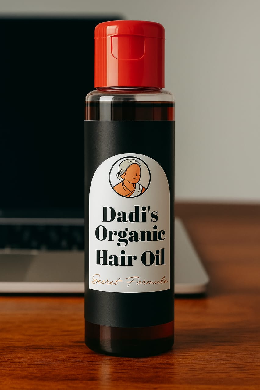 Dadis Organic Hair Oil: The Ayurvedic Secret for Ultimate Hair Health. This Cold-Pressed, Herbal Elixir is Best for Combating Hair Fall 100ml - Image 2