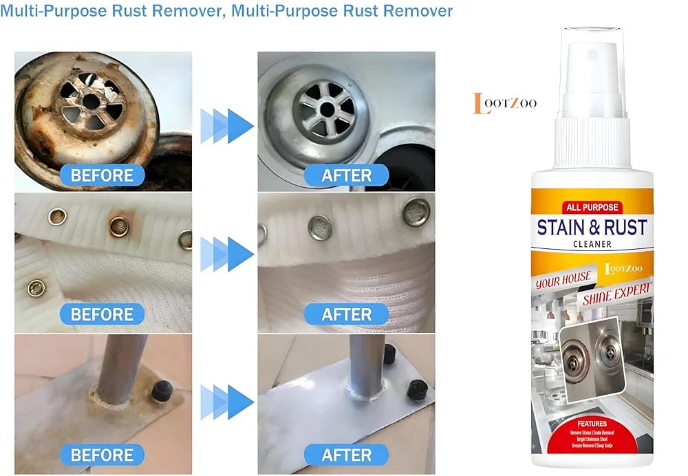 All Purpose Stain & Rust Cleaner Powerful Multi-Surface Rust Remover with 100% Guaranteed Results - 30ML - Image 2