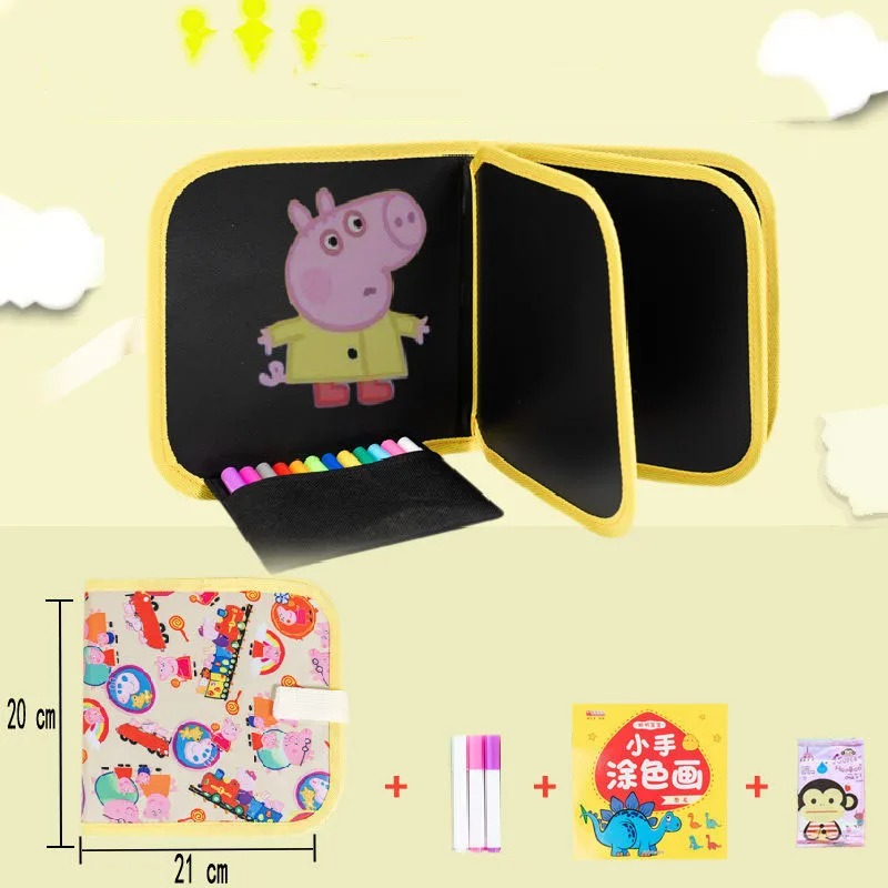 Erasable & Reusable Doodle Magic Blackboard Book with 3 Color Markers Kids Drawing & Learning Activity Book (Random Color) - Image 4
