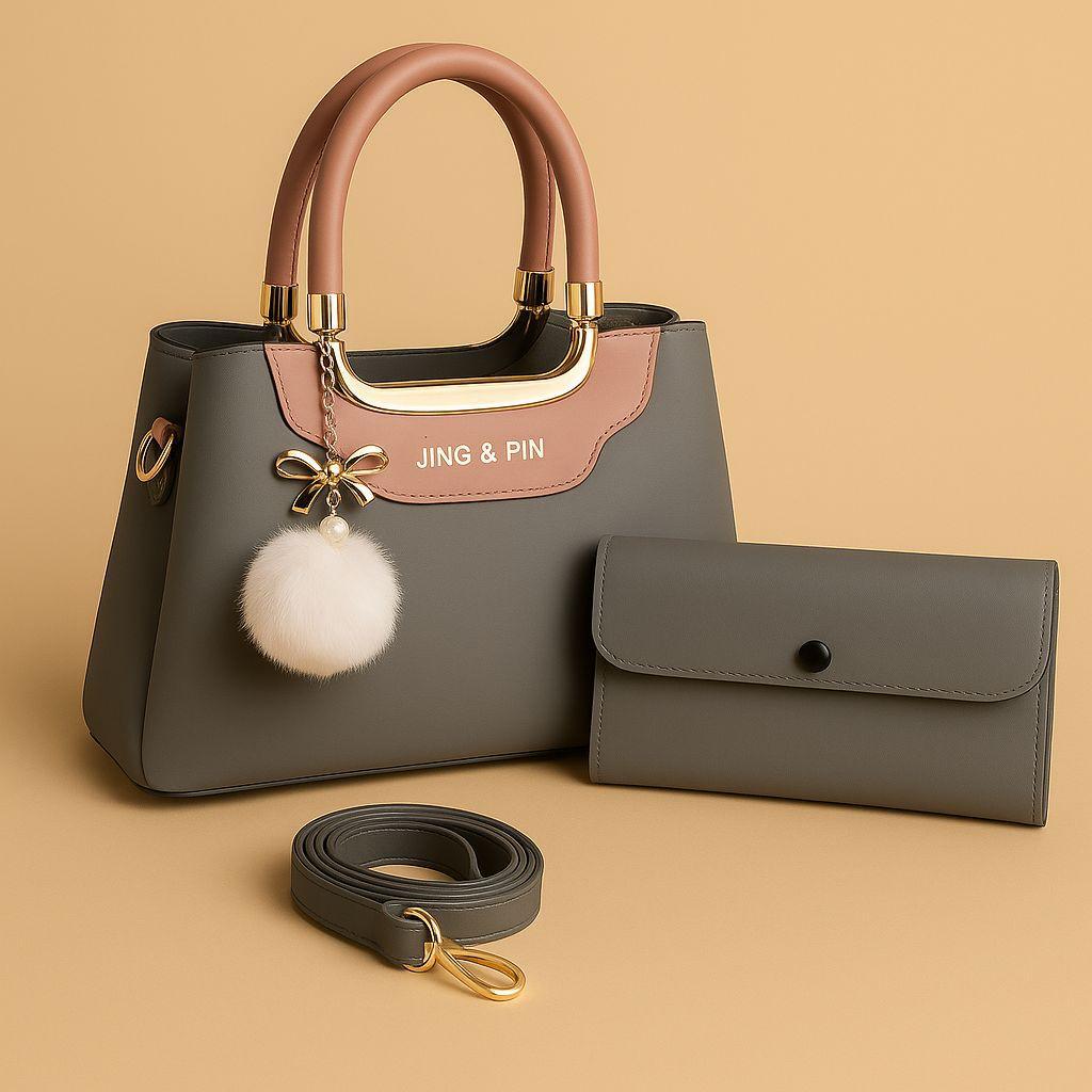 Premium 'JING & PIN' Ladies Handbag Collection with Clutch and Shoulder Strap Option - Image 4