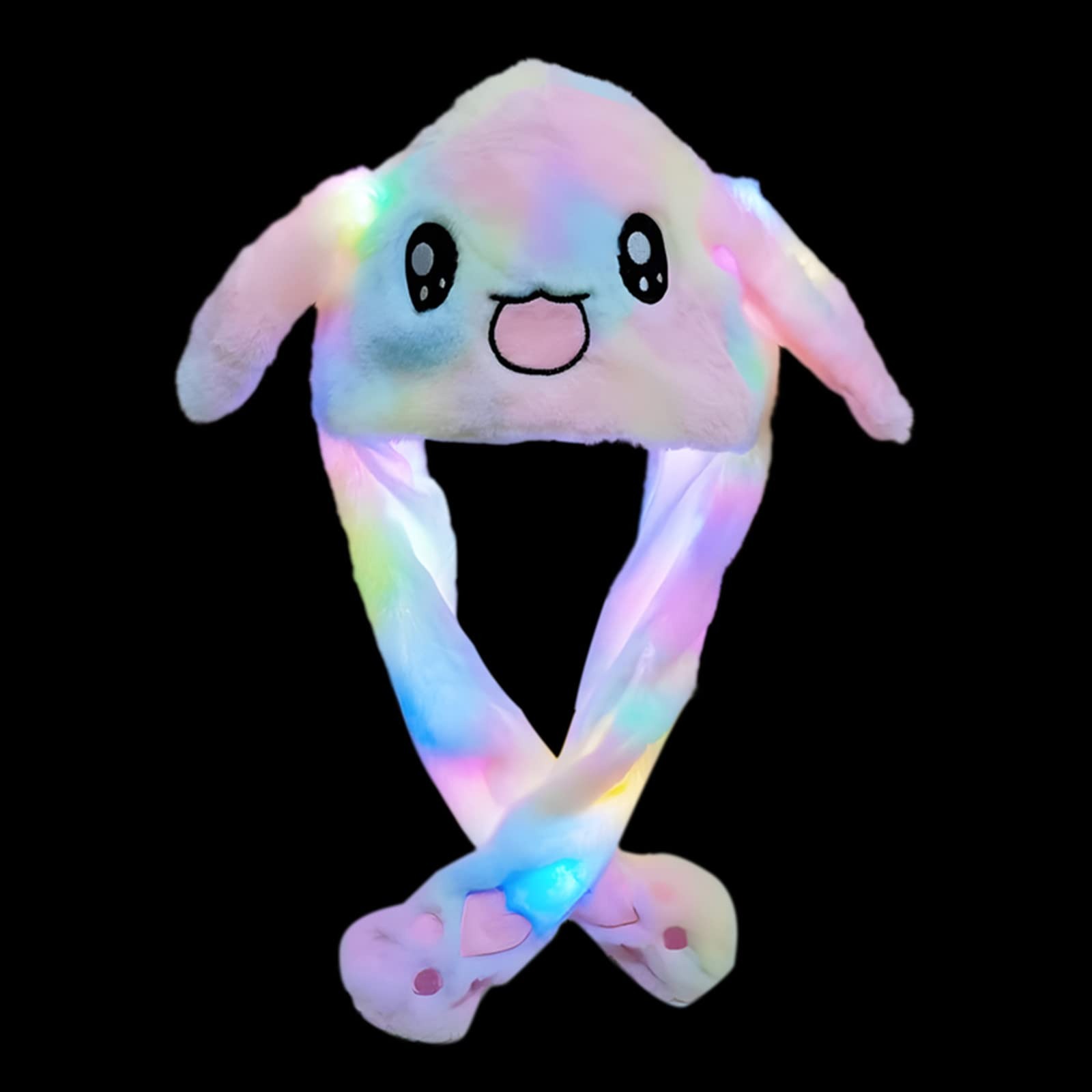 Bunny Caps: Winter Plush Ear Muffs & Ear Warmers with LED Lights (Random Colour) - Image 3