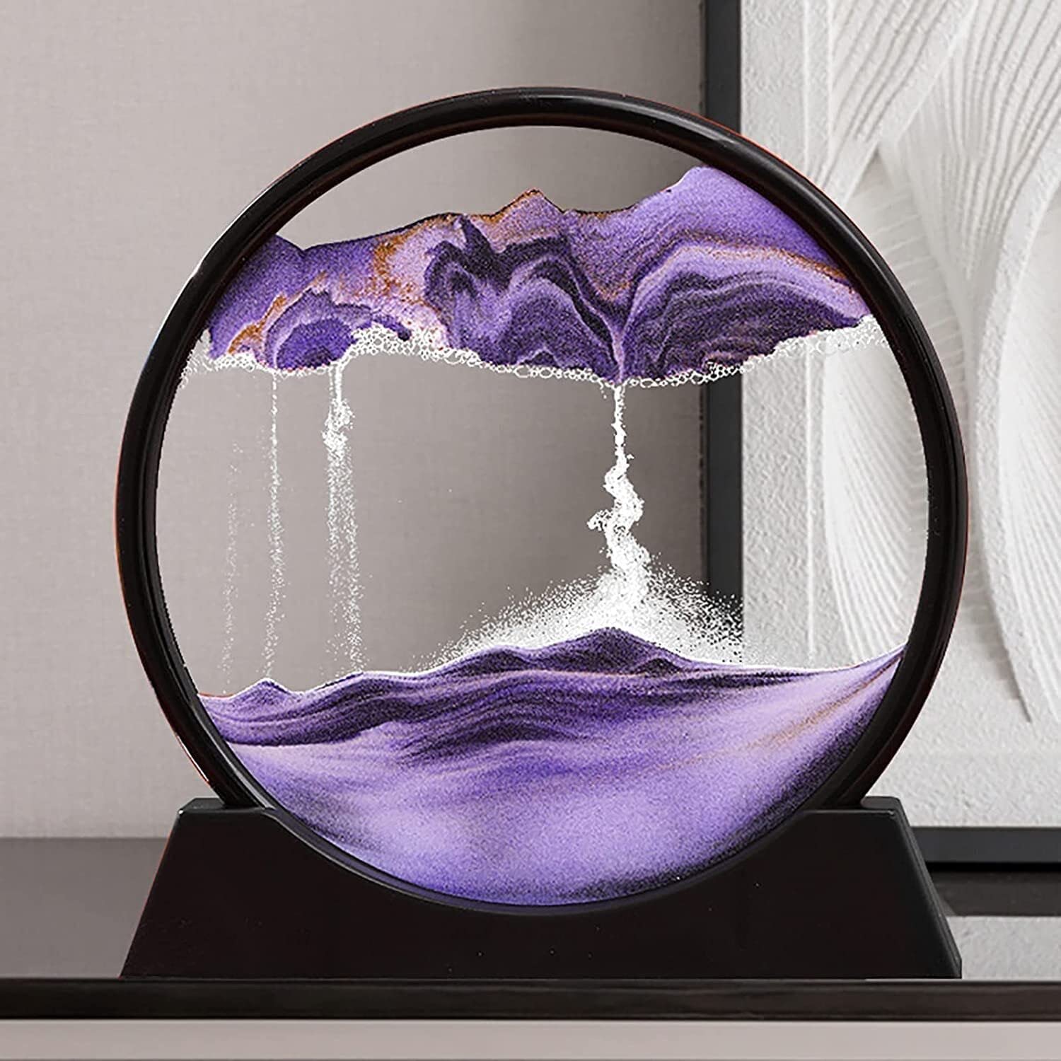 Moving Sand Art Picture 3D Dynamic Deep Sea Sandscape with Display Stand - Without Light | Size 8 Inch (Random Color) - Image 2
