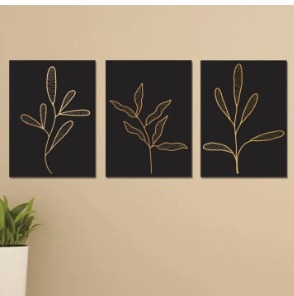 Set of 3 Wooden Photo Tile Wall Art Frames (8×11 Inches) Premium MDF Spiritual Wall Décor with Easy Stick Back