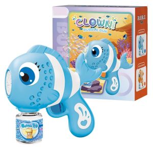 Fish Bubble Gun  Automatic Bubble Blower with Lights, Sounds & Fun Fish Design for Kids