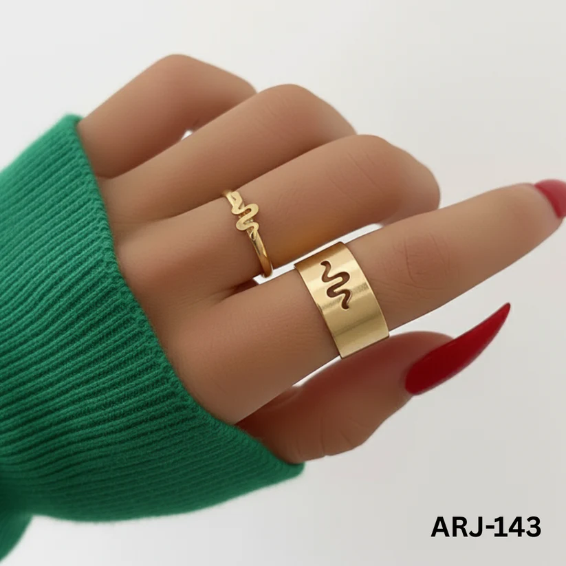 ARJ-143 Snake Shape Adjustable Ring Stylish Serpent Design Fashion Jewelry - Image 3