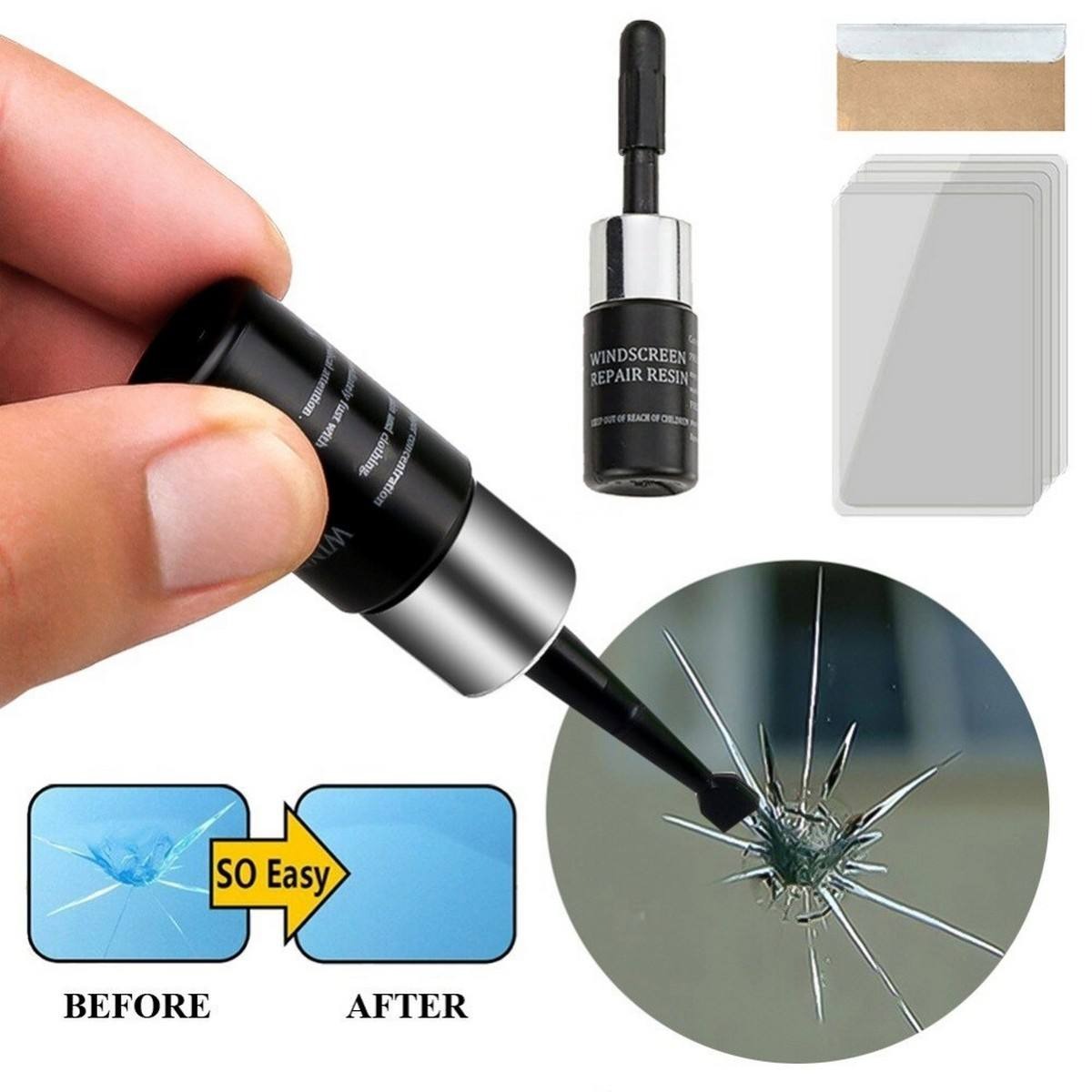 Glass Crack Nano Repair Fluid For Car Windshield Smooth Application Compact Design Perfect Choice For Vehicle Care - 3ML - Image 2