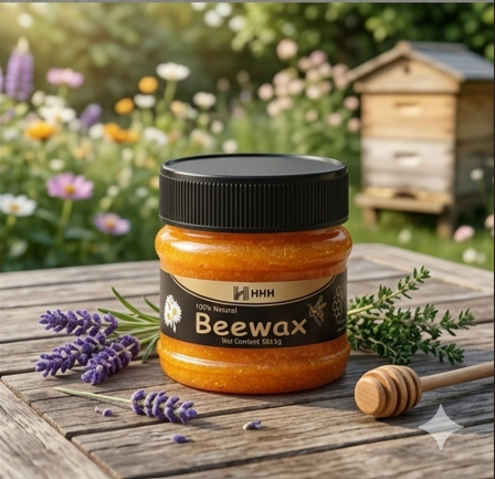 HHH 100% Natural Beewax - Premium Wood Seasoning & Furniture Polish for Restoration and Protection - Image 3