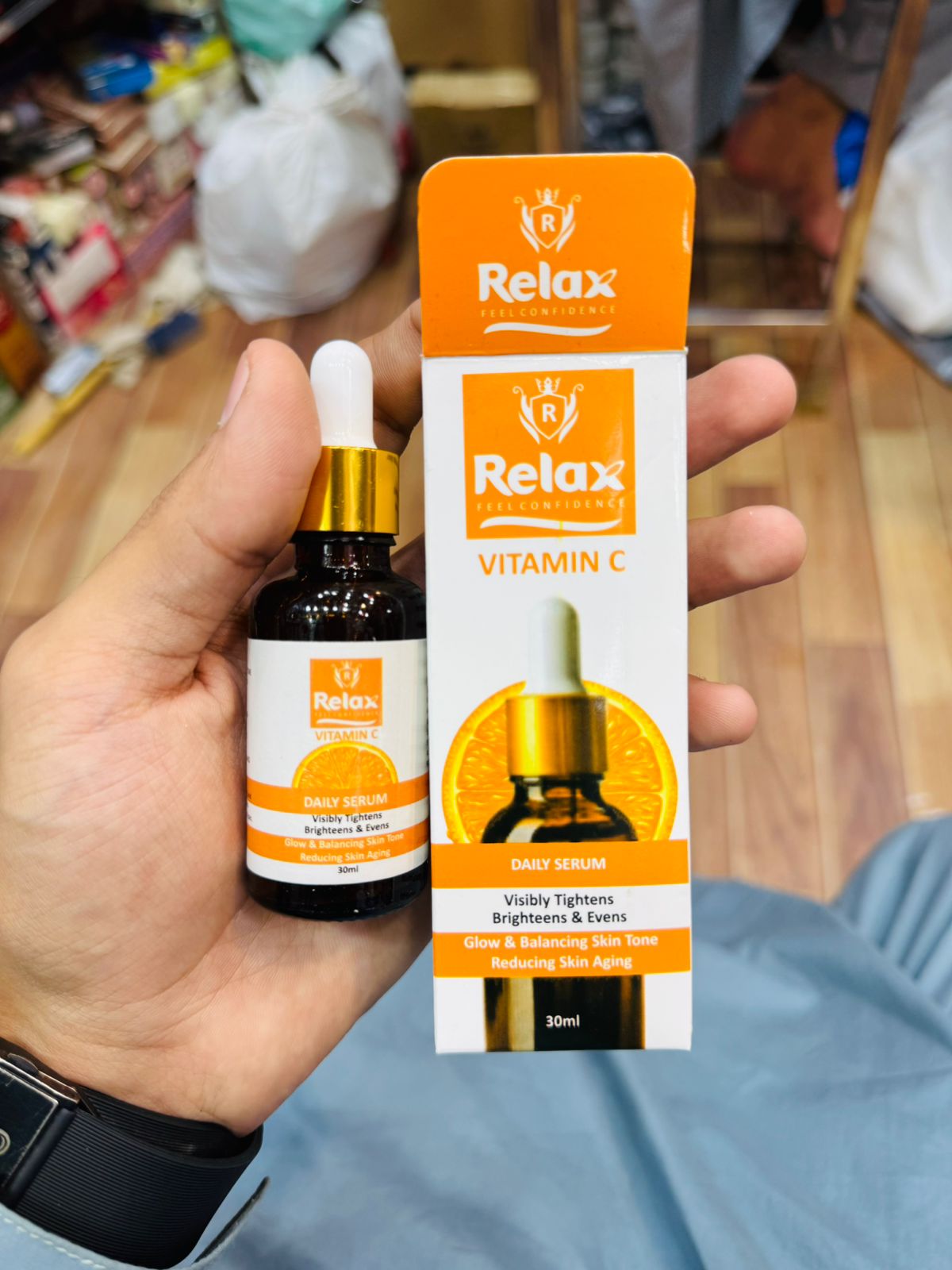 Relax Vitamin C Daily Face Serum Brightening, Anti-Aging & Hydrating Formula For Healthy Radiant Skin (30ml) - Image 5