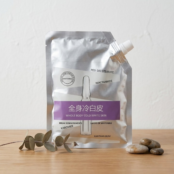 Whole Body Cold White Skin Brightening Body Lotion Deep Whitening Cream Spout Pouch - Image 3