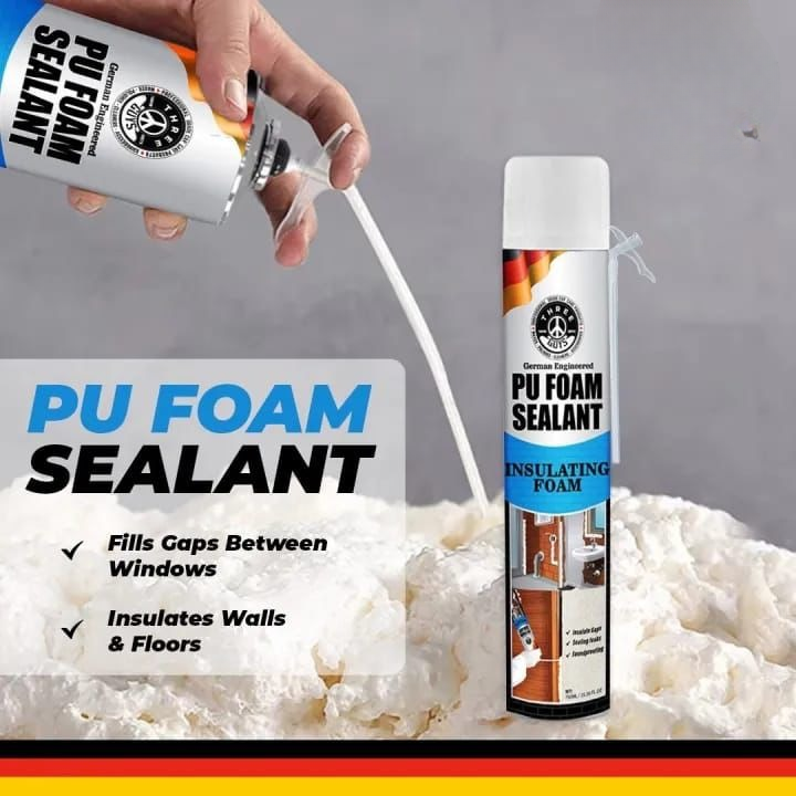 PU Foam Sealant High-Performance Insulating & Leak-Proofing Expanding Foam - 750ml - THREE GUYS (German Engineered) l Crack Filler | P U