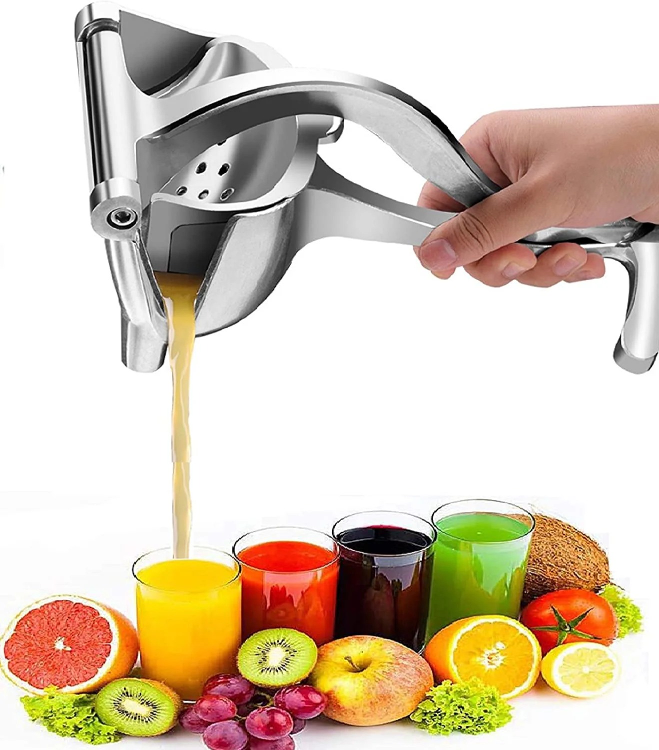 Stainless Steel Lemon Orange Clip Handheld Fruit Juicer | Durable Manual Portable Juicer | Kitchen & Baby Fruit Squeezer - Image 4