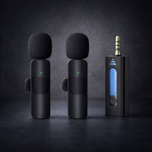 K35 Wireless Microphone  High-Quality 2.4GHz Lapel Mic Set with 3.5mm Receiver for Mobile Phones, Cameras, Speakers & Vlogging