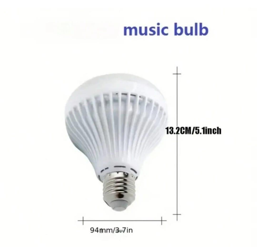 Smart LED RGB White 12W Bluetooth Speaker Bulb with Color Changing Light, Remote & App Control - Image 2
