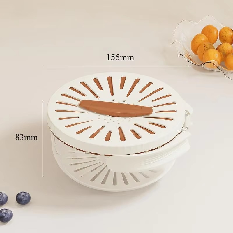 Multi-Functional Vegetable & Fruit Cleaning Basket | Folding Drainage & Storage Box | Fresh-Keeping Kitchen Filter Container - Image 3