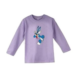 Plain Basic Full Sleeves T-Shirt for Kids Soft Comfortable Cotton Blend Casual Wear for Boys & Girls, Everyday Use