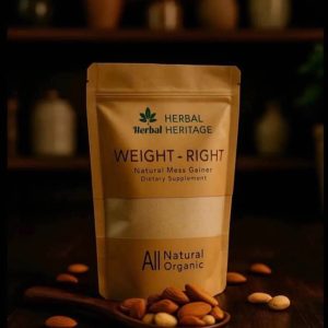 Herbal Heritage Natural Mass Gainer Dietary Supplement for Healthy Weight Gain & Energy Support- 50g