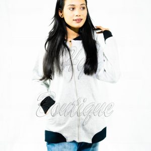 Winter Collection Womens Plain Grey Jacket | Stylish & Warm Outerwear | Elegant Winter Fashion for Ladies