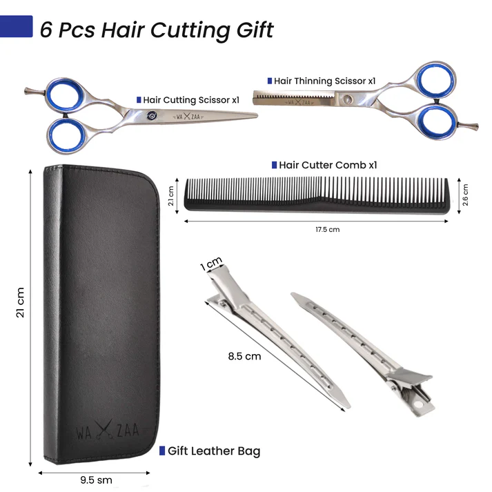 WAXZAA Professional Barber Scissors Kit Premium Hair Cutting Accessories - Image 3