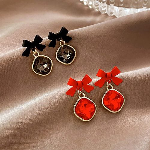 AWJ-166 Bow Shape Korean Earrings Elegant Fashion Jewellery, Stylish Accessory for Women