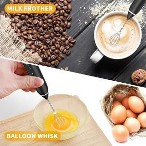 Rechargeable Coffee Beater USB Rechargeable Powerful Milk Frother for Coffee, Cappuccino, Latte, Matcha, Hot Chocolate & Kitchen Use | High-Speed Stainless Steel Whisk Mixer