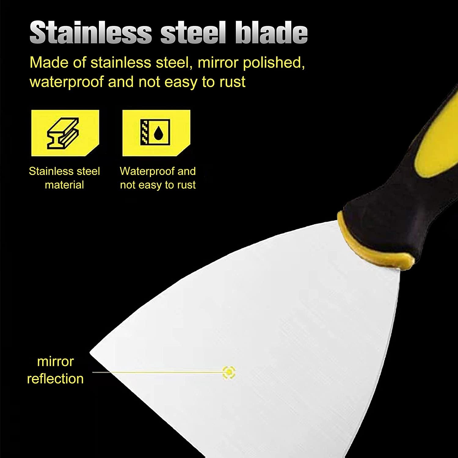 Scraper with Rubber Handle Heavy Duty Cleaning & Paint Removal Tool