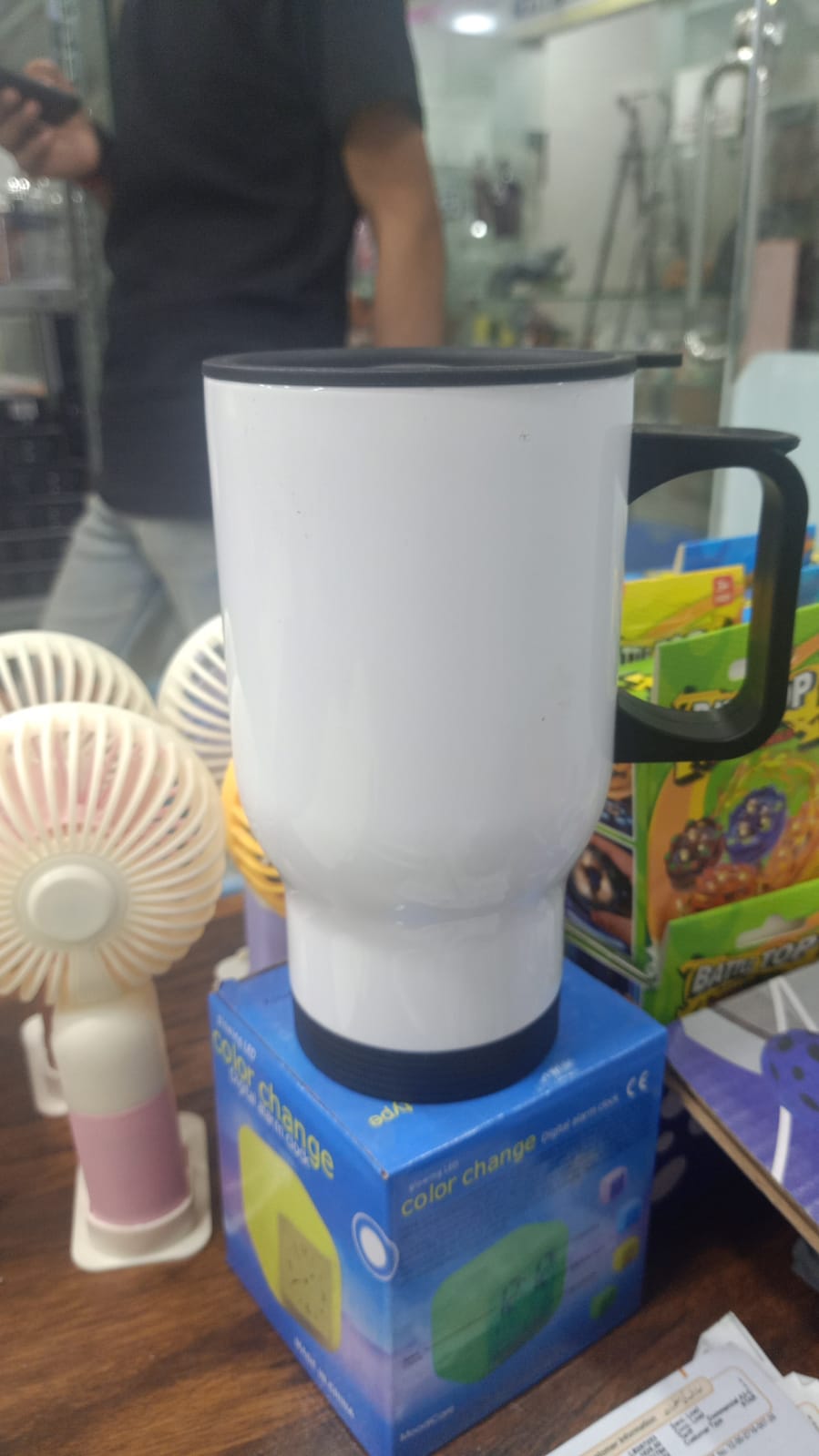 White Glossy Steel Coffee Mug 500ml Durable Stainless Steel Cup for Hot & Cold Drinks | Office, Travel & Home Use - Image 2