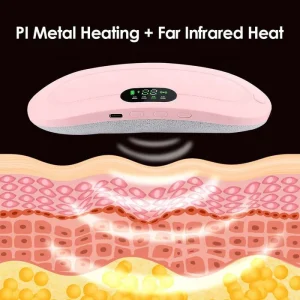 Electric Period Cramp Massager Vibrator Heating Belt for Menstrual Relief Pain Waist Stomach Warming Women Gift Box Packing(random color )