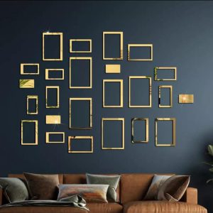 Acrylic Mirror Wall Decorations | 24 Pcs