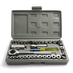 Aiwa 40 PCS Combination Socket Wrench Set Complete Mechanical Tool Kit for Home, Garage & Automotive Repair