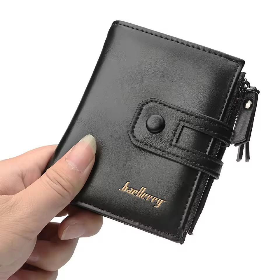 Original Buffalo Leather Trifold Wallet for Men Premium Handcrafted Slim Bifold Card Holder Wallet - Image 2