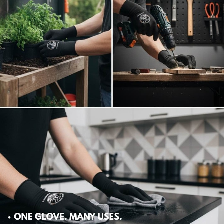THREE GUYS High-Elasticity Multi-Purpose Gloves Perfect for Mechanical Work, Car Detailing, Bike Riding, and More - Image 5