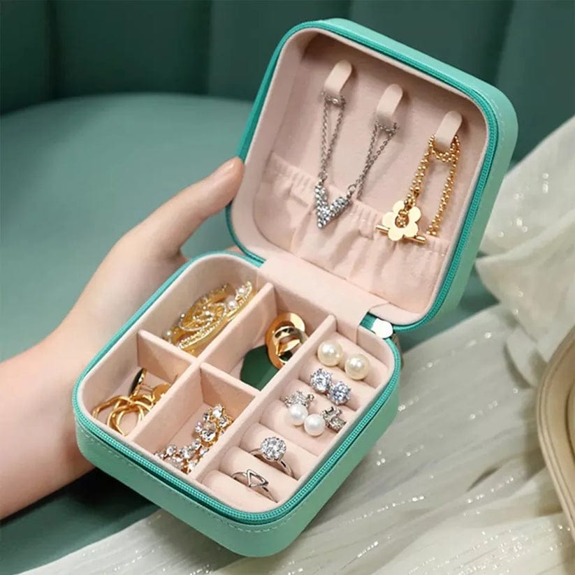 QSJ-178 Mini Jewelry Organizer Compact Storage Box, Elegant and Practical Accessory for Women- RANDOM COLOUR - Image 4