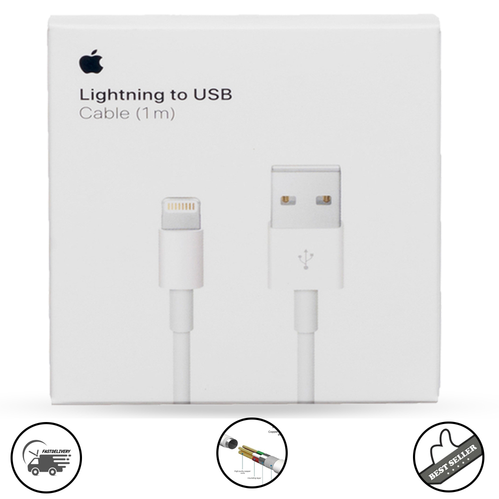 Apple Lightning to USB Cable for iPhone, iPad & iPod Fast Charging & Data Sync Cable