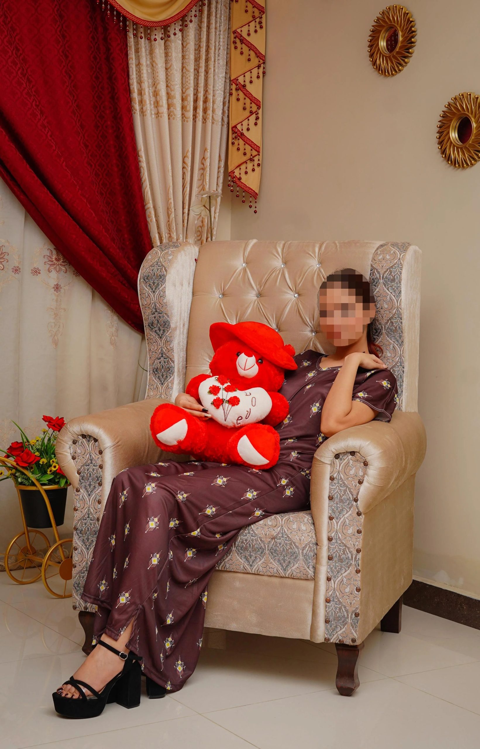 Cozy Halo 3 Piece Nightwear Set for Women Free Size Soft Jersey Interlock Nighty with Panty & Poni