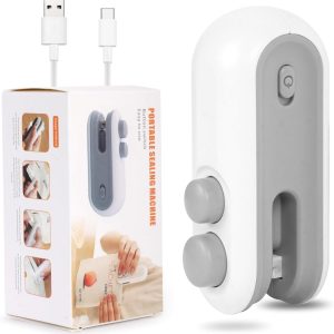 1 Pc Mini Heat Sealing Machine 2-In-1 Cutter & Sealer With USB Cable Compact USB Rechargeable Food Bag Sealer For Snacks And Storage (Random Color)