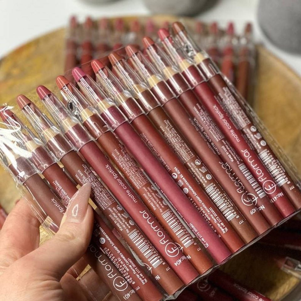 Flormar Waterproof Lip Pencil Set Of 12 Long Lasting, High Quality Lip Liners In Assorted Shades - Image 2
