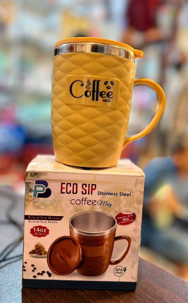 Eco Sip Stainless Steel Coffee Mug 400ml Insulated Travel Cup BPA Free - Image 5