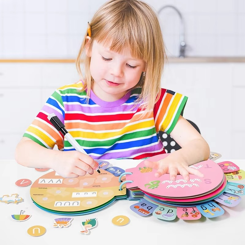 My Alphabet Busy Book Interactive Learning Kit for Kids with Magnetic Letters & Activity Pages - Image 3