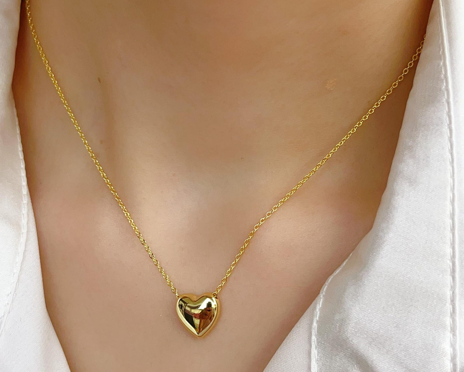 Stainless Steel Heart Shape Necklace | Love Heart Pendant Necklace | Girls & Women Fashion - Image 4