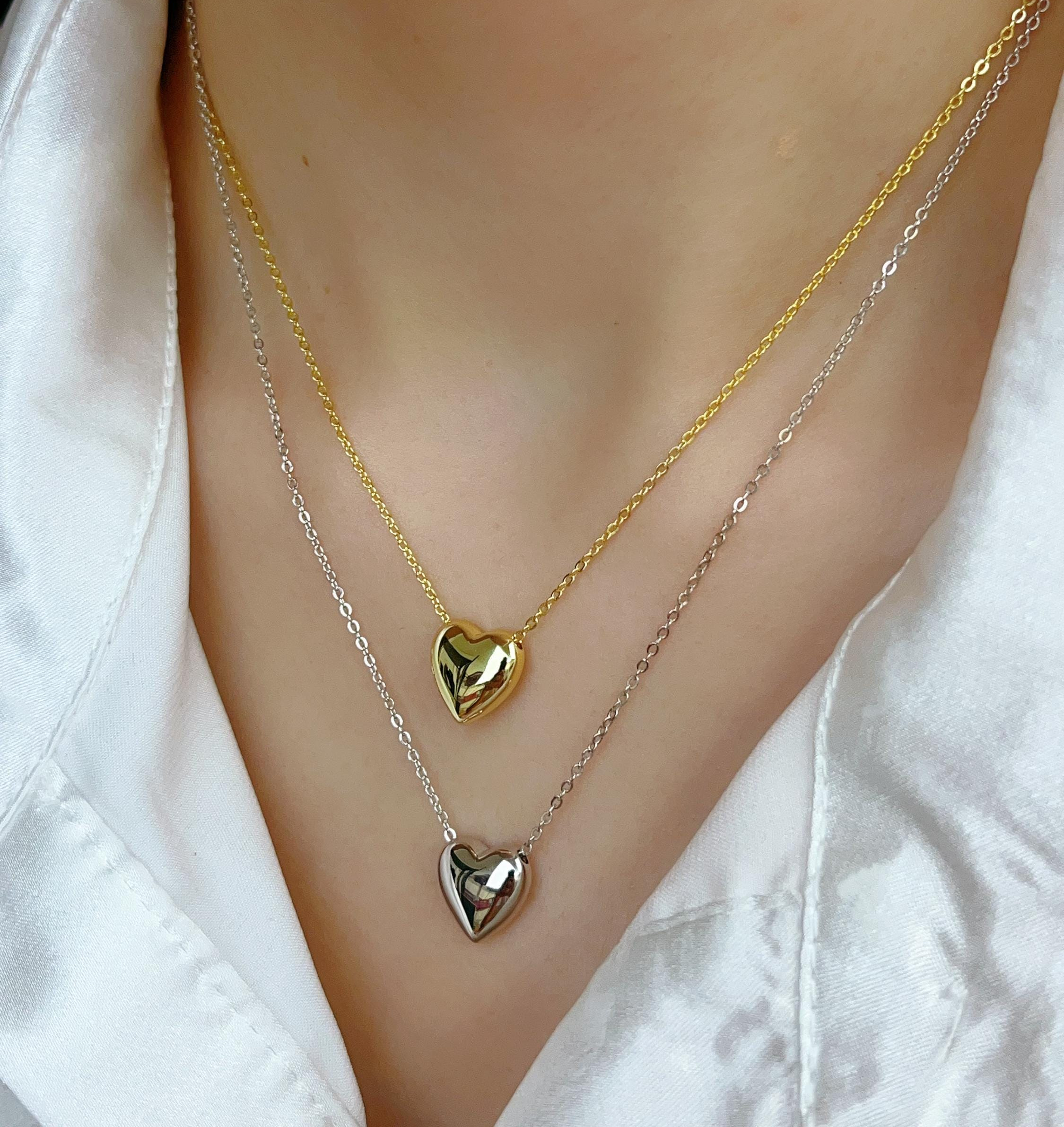 Stainless Steel Heart Shape Necklace | Love Heart Pendant Necklace | Girls & Women Fashion - Image 5