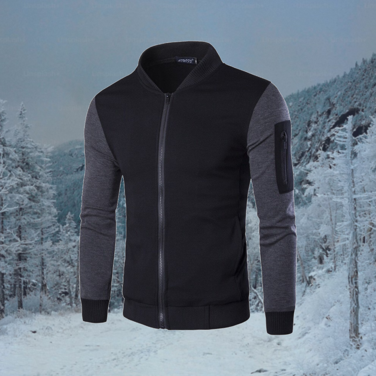Grey Sleeve Style Full Jacket - Elevate Your Style with Our Dashing Full Bazo Jacket: Fashionable, Trendy, Premium Quality, and Finely Stitched - Image 2