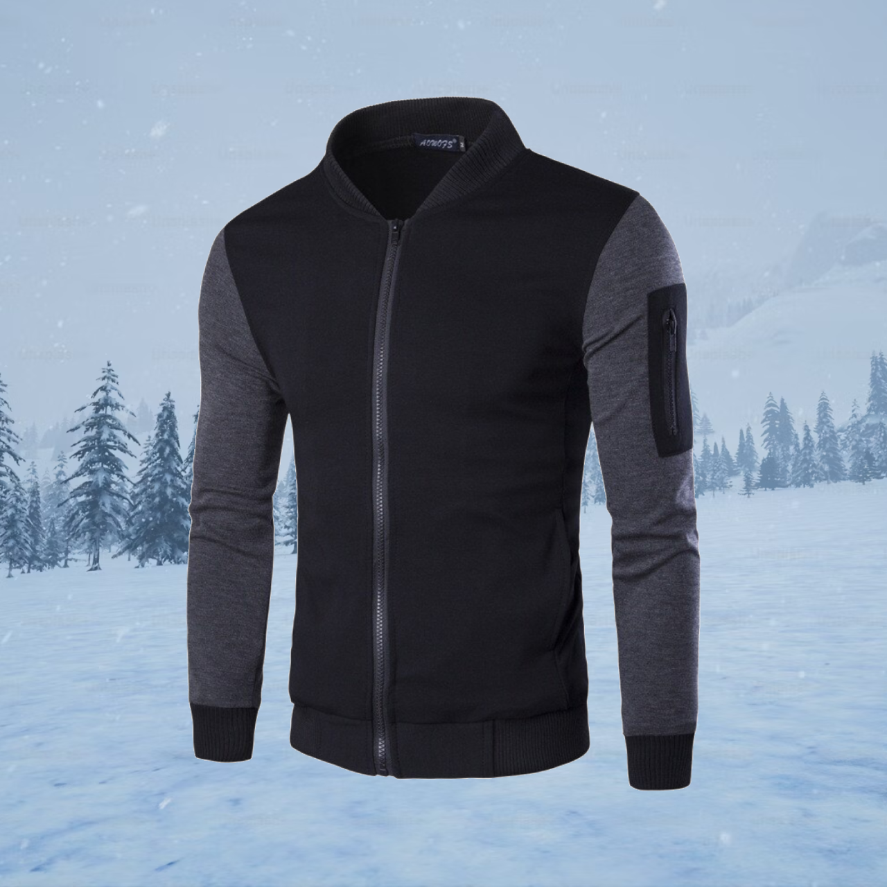 Grey Sleeve Style Full Jacket - Elevate Your Style with Our Dashing Full Bazo Jacket: Fashionable, Trendy, Premium Quality, and Finely Stitched