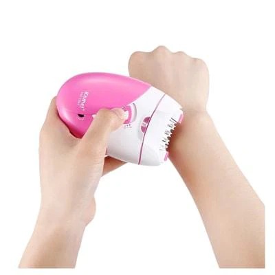 Kemei KM-189A Rechargeable Epilator Womens Hair Removal Device with USB Charging, Gentle Shaver & Defeathering Tool for Smooth Skin - Image 4