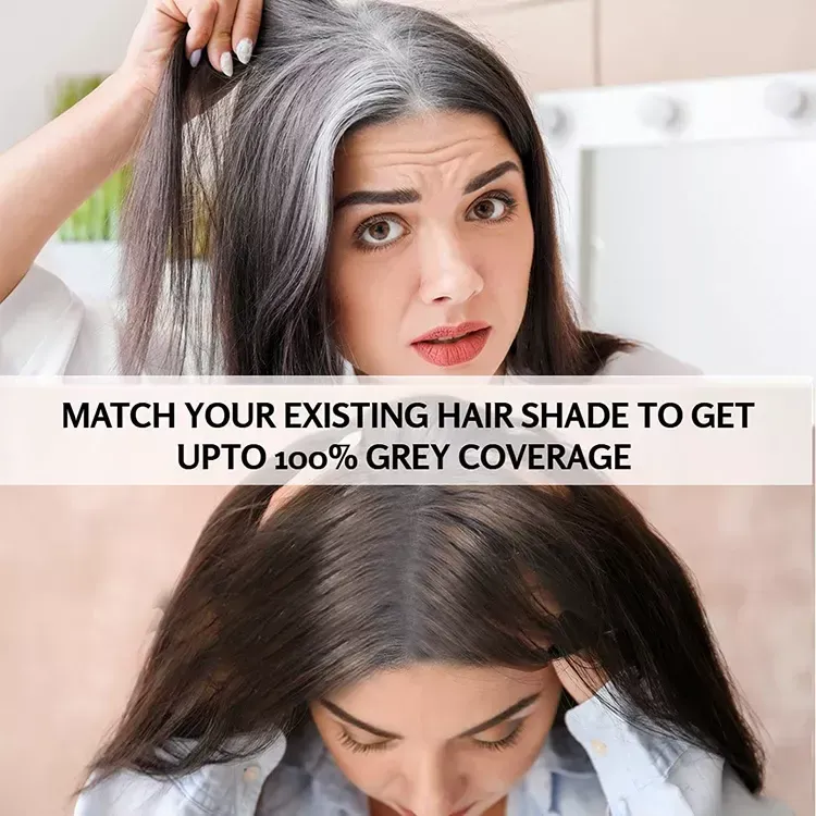 Light Brown Hair Color Shampoo Quick & Easy Gray Coverage, 200ml Natural-Looking Dye - Image 2