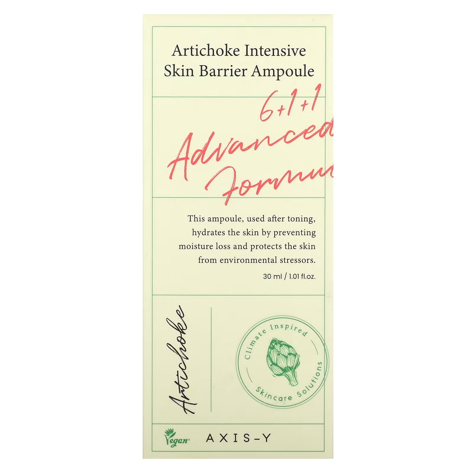 AXIS-Y Artichoke Intensive Skin Barrier Ampoule  Hydrating & Barrier-Strengthening Serum | 30ml Skin Care (Original) - Image 4