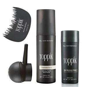 Toppik Hair Building Fiber ( 27.5g ) Pack of 4 Complete Kit  Toppik Hair Fiber + Applicator + Holding Spray + Comb