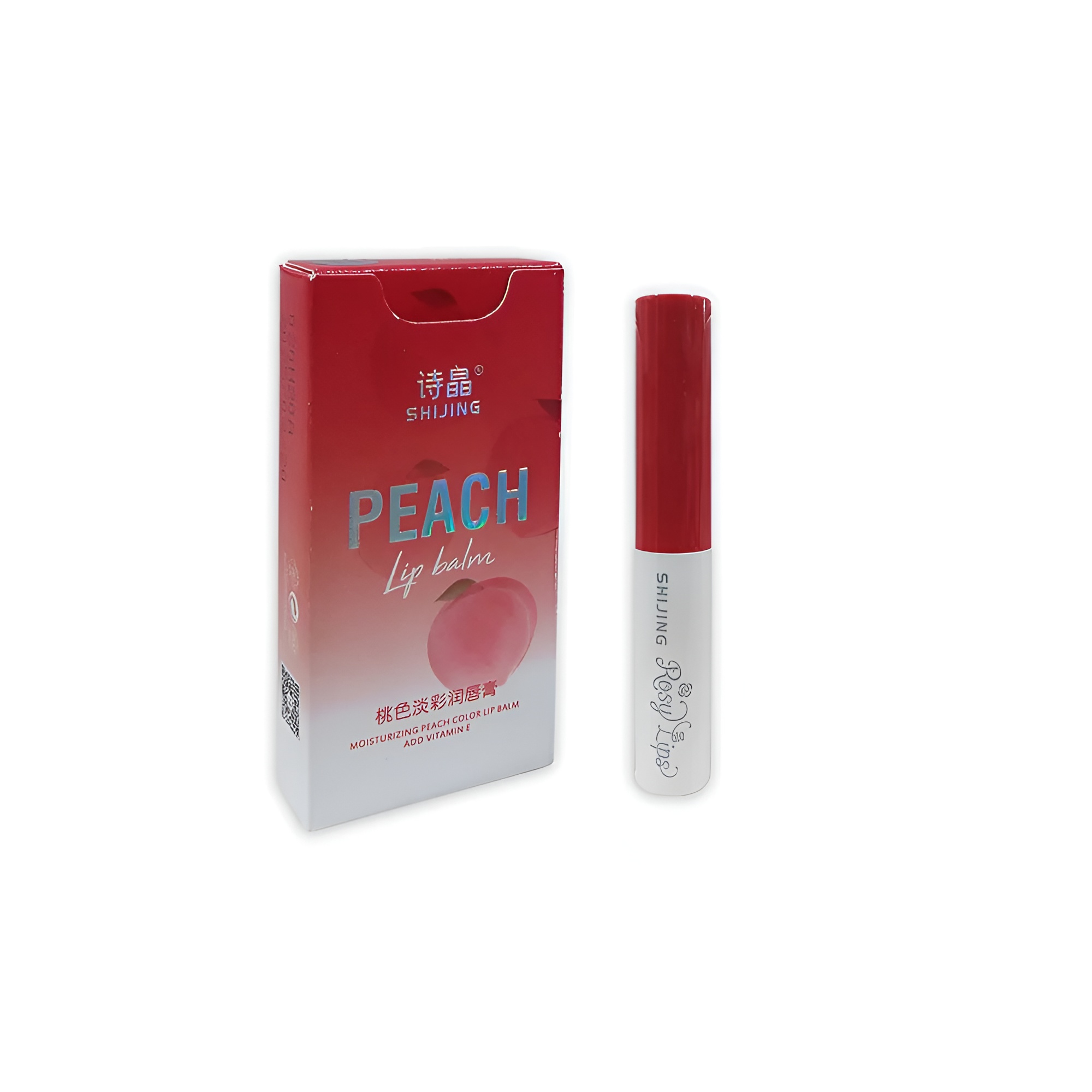 3 In 1 Shijing Peach Lip Balm 3-in-1 Moisturizing, Hydrating, Protective & Nourishing Lip Care with Vitamin E Natural Peach Flavor, Organic, Vegan & Cruelty-Free - Image 4