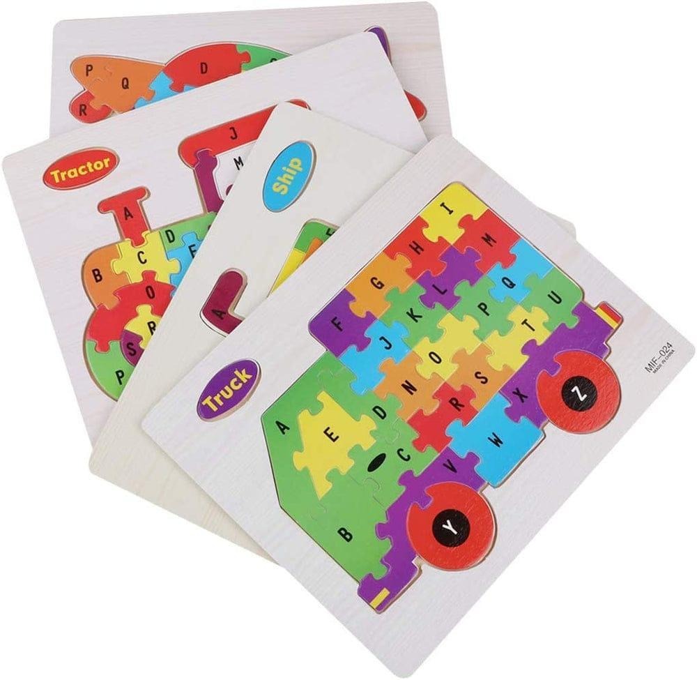 Wooden Alphabet Puzzle Board Premium A-Z English Letters Learning Toy for Kids, Early Literacy, Cognitive Development, and Creative Play - Image 3