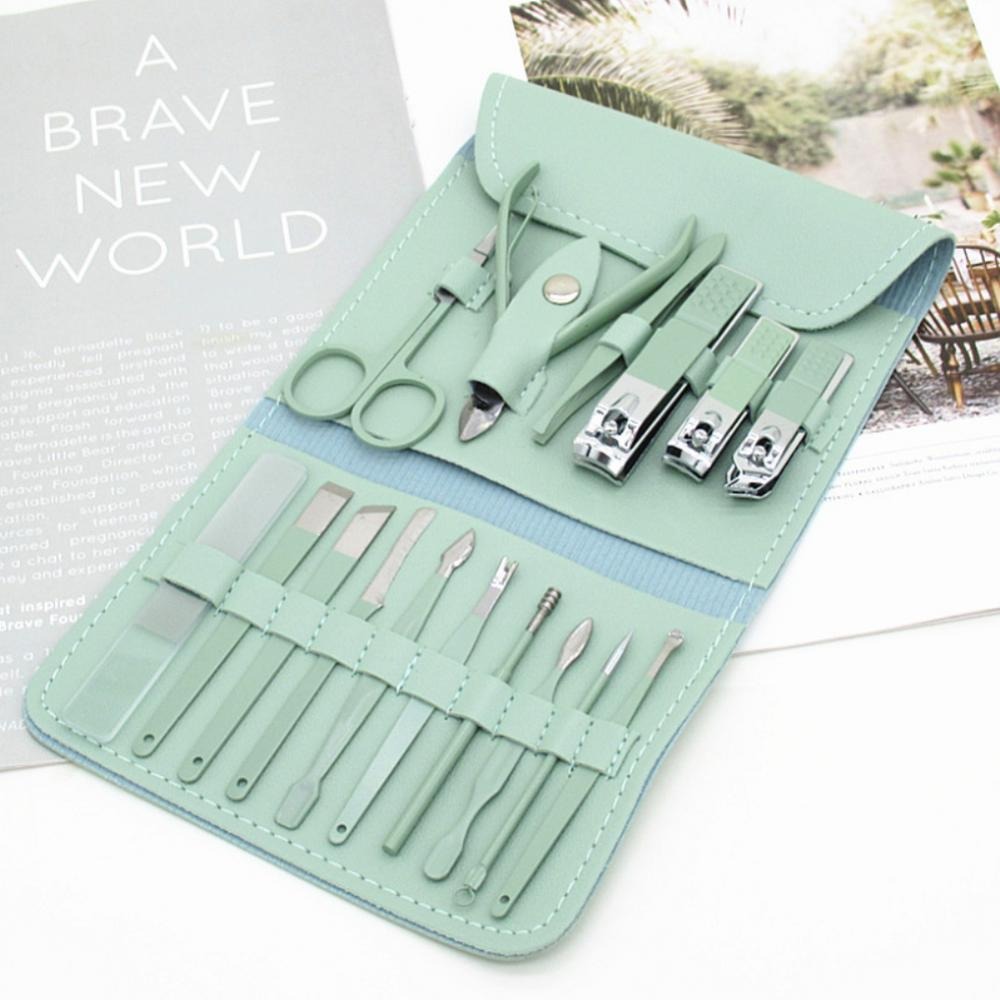 16-Piece Manicure & Pedicure Kit Premium Stainless Steel Nail Care Set for Hand, Foot & Facial Grooming | Travel-Friendly Case Included | 16 Pcs Nail Care Set | Beauty Essentials Set ( Random Color ) - Image 2