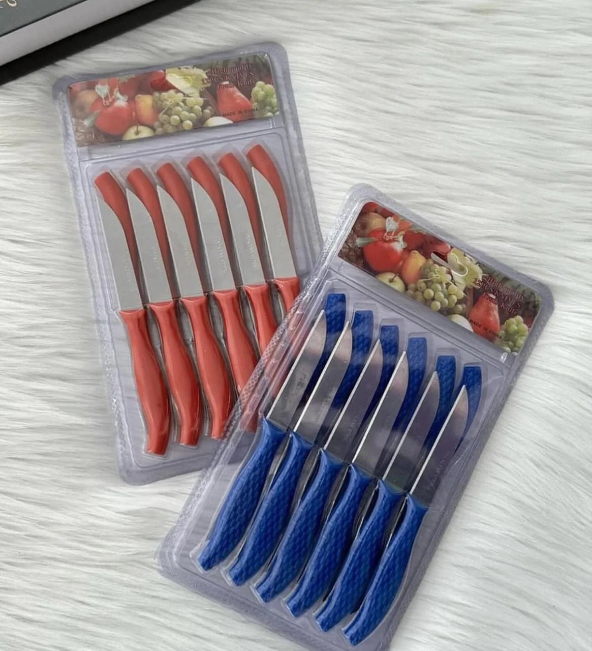12Pcs Mini Stainless Steel Knife Set Compact 14.5cm Carbon Steel Knives for Daily Cutting & Chopping (Random color) - Image 2